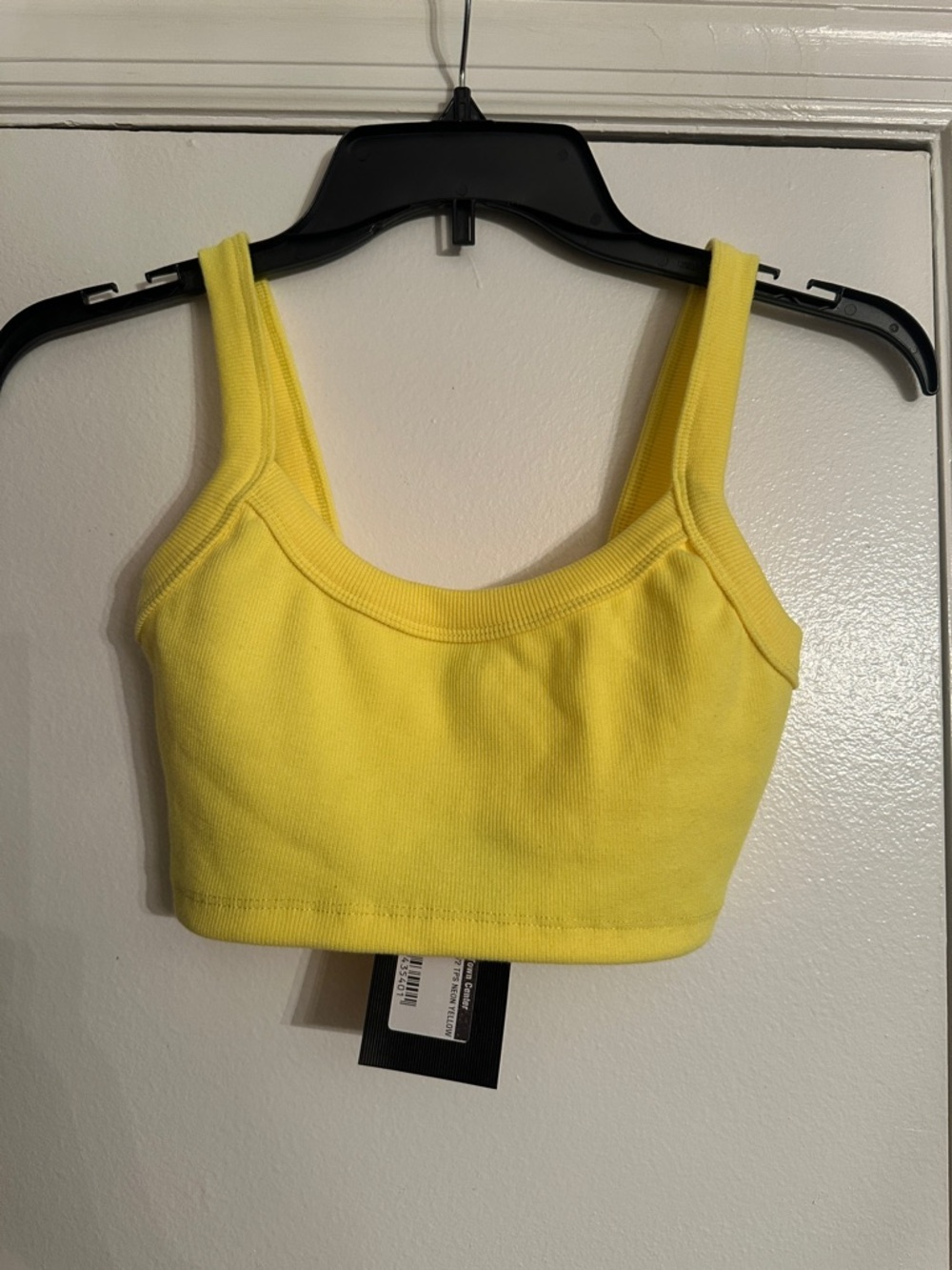 Signature8 Bright Yellow Ribbed Crop Tank